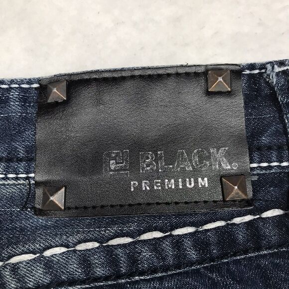 BUCKLE BLACK Premium Jeans Men 34x32 Low Rise Boot Button Fly Whisker Honeycomb - Picture 7 of 16